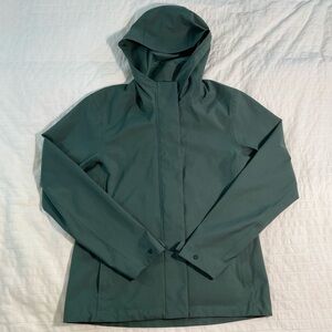 Uniqlo Unisex Hooded Utility Jacket in Dark Teal Green